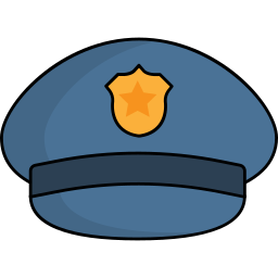 Police Hat on C in cat